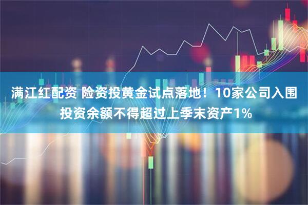 满江红配资 险资投黄金试点落地！10家公司入围 投资余额不得超过上季末资产1%