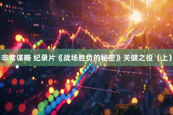 非常谋略 纪录片《战场胜负的秘密》关键之役（上）