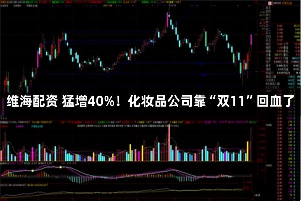 维海配资 猛增40%！化妆品公司靠“双11”回血了